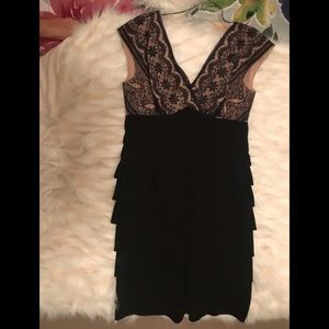 Adrianna Papell lace black dress